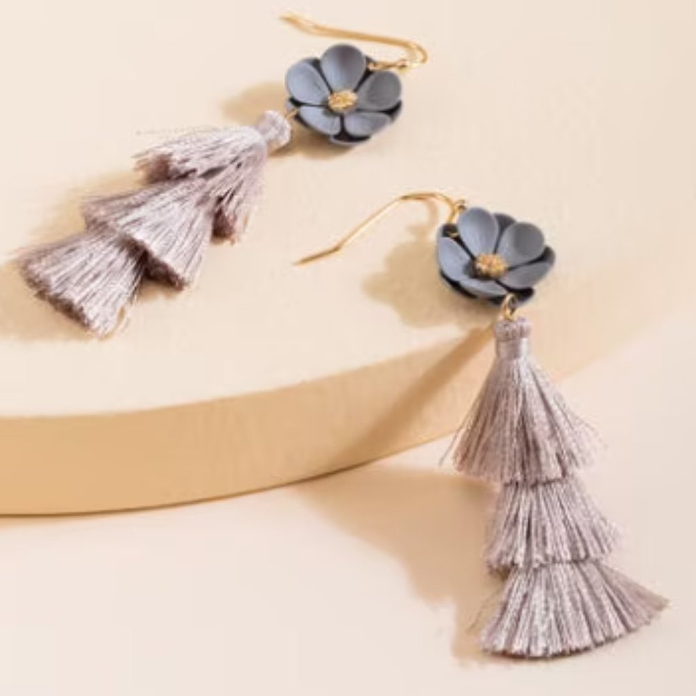 Demi Tiered Tassel Drop Earrings